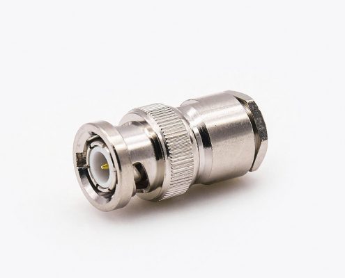 BNC螺紋連接器公頭直接線(xiàn)螺母鎖緊用于5D-FB
